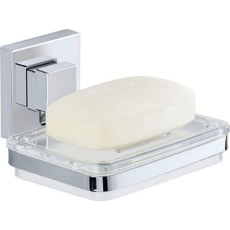 Wenko Quadro portajabón acero inoxidable diseño cuadrado 12 cm