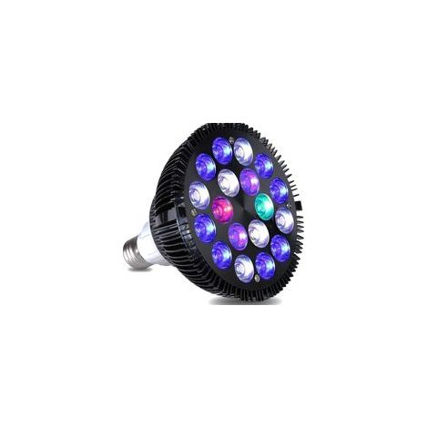 Lampe LED E27 pour aquarium – Éclairage bleu PAR38 avec spectre UV pour la croissance des plantes aquatiques, coraux et algues – Lumière de culture aquariophile
