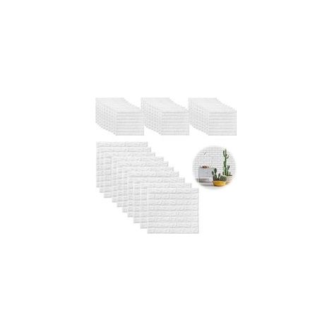 40 pièce Papier Peint 3D Brique Adhesif Mural, 35 X 38 cm Pierre Autocollant Mural, Dalle PVC Adhesive Murale, Panneaux Muraux 3d, Panneau Revetement Mural Decoratif