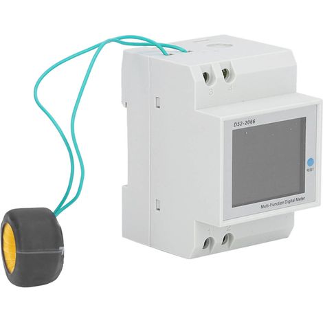 Wechselstrom-Spannungs- und Strommessgerät mit Schienenmonitor, LCD-Anzeige, Amperemeter, Voltmeter, Multimeter D52‑2066 40,0‑300,0V 0-45000W (1/5)