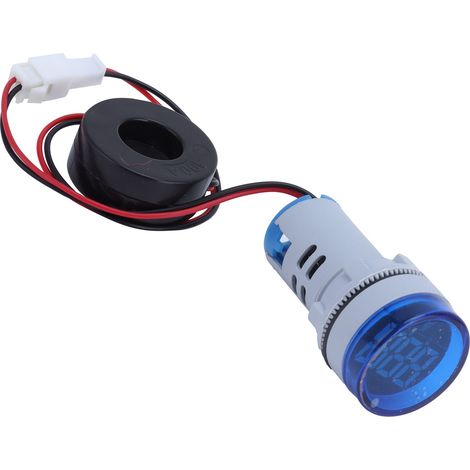 Ampèremètre numérique universel, voyant lumineux, 220 V CA, AD16-22DSA bleu (1/5)