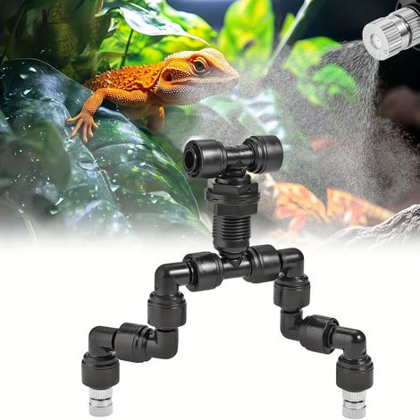 Système de brumisation pour reptiles (non électrique) — Brumisateur et pulvérisateur orientable pour terrarium tropical (1/5)