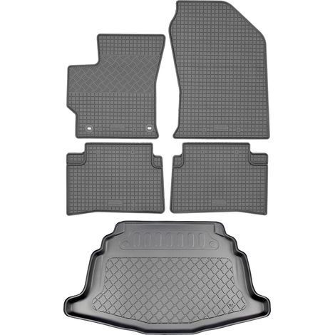 Toyota Corolla XII E210 / Corolla XII E210 Hybrid Hatchback (5 puertas) desde febrero de 2019: juego de alfombrillas de goma para coche + alfombrilla para maletero. (1/5)