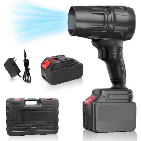 Soffiatori per foglie, soffiatori per foglie a batteria, soffiatori per foglie senza fili con batteria da 21 V, 35.000 giri/min, soffiatori elettrici per soffiare foglie, auto, neve e polvere