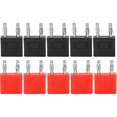 Double prise banane, 10 pièces, forte connectivité, bonne conductivité électrique, Double rangée 4mm, 2 voies pour ordinateurs