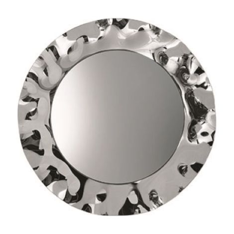 Specchio tondo DANCE con cornice in vetro mosso D90 cm Fume' (1/3)