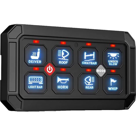 Panel de interruptores, instalación multiposición, diseño personalizable, 8 interruptores. (1/2)