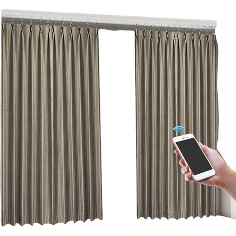 Tringle à rideau motorisée, longueur 4,2 m, capacité de charge 40 kg, contrôle WiFi, fonctionnement silencieux, installation intégrée (1/5)