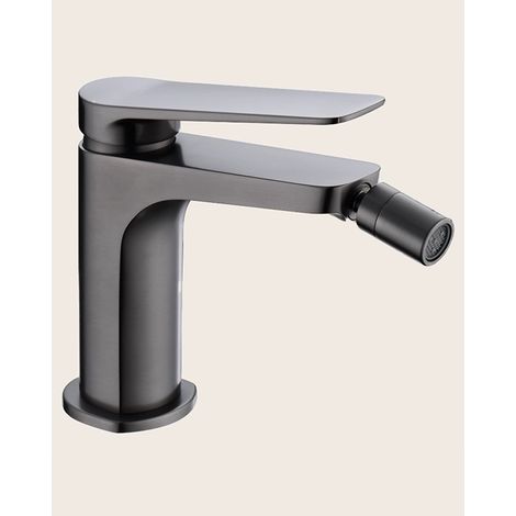 Miscelatore bidet senza scarico in ottone grigio metallico Momo (1/2)