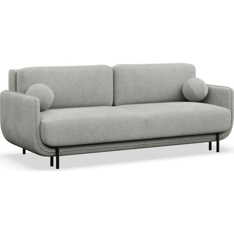 Selsey Ovals – 3-Sitzer Schlafsofa mit Strukturstoff, Hellgrau
