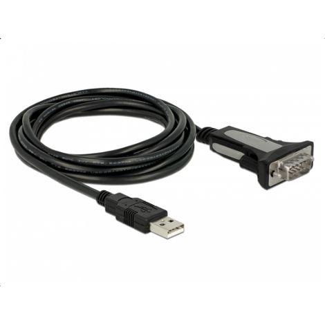 DeLOCK 65962 cable de serie Negro 3 m USB tipo A DB-9 (1/2)