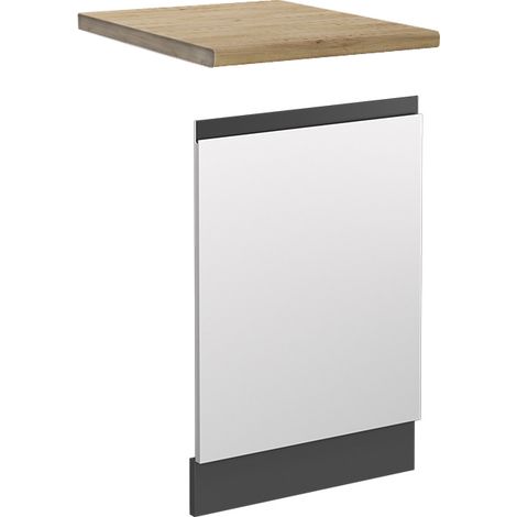 Frontblende R-Line, Weiß, 45 cm , AP Eiche, Vicco