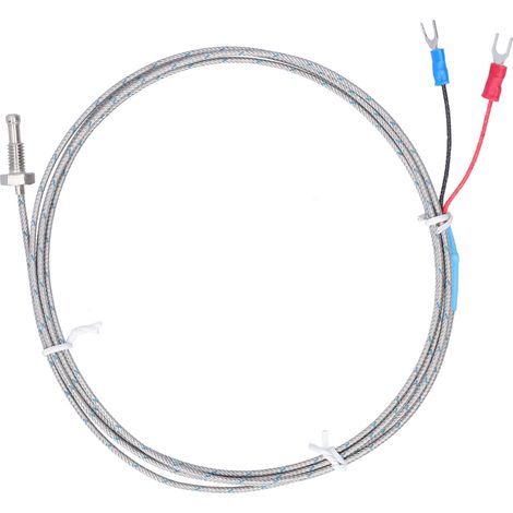 Sonde de température à thermocouple WRNT-02, filetage M8, fil rouge et noir, type K (1/5)