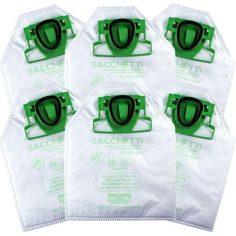 Sacchetti folletto vk 200 /220s 6pz compatibili