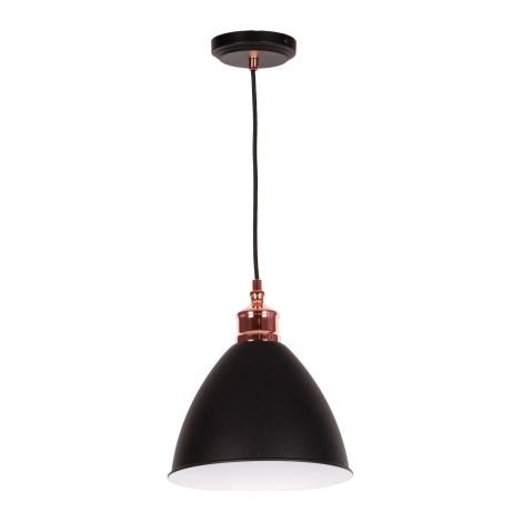 Suspension industrielle métal noir E27 Kaja Watso Ø25