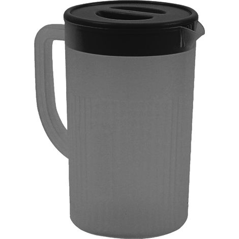 Verseuse en plastique noir avec couvercle, grande capacité, résistante aux hautes températures, pour jus et thé (1/5)