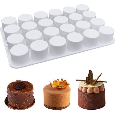 Dailygoods – Silikon-Schokoladenform – Backformen – Muffins/Kekse – 24 Schichten – 3 cm – Stoßfest – Backblech (1/5)