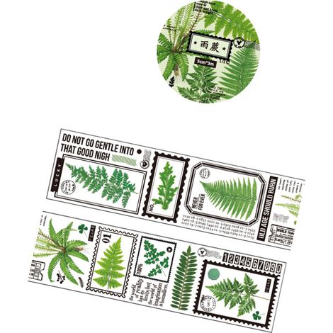Rolle Retro-Pflanzen-Dekorationsaufkleber, transparente PET-Klebeaufkleber, dekorativer Aufkleber für Scrapbook-Tagebuch (1/5)