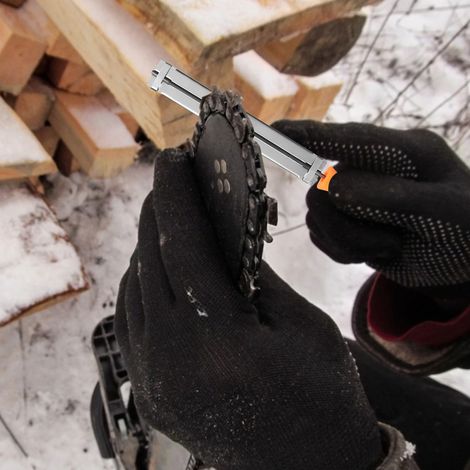 4-mm-Mechanikfeilen zum Schärfverfahren für Kettensägen mit Kunststoffgriff – Werkzeug für die Holzbearbeitung (1/5)
