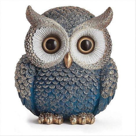 Eulenfigur – Wohnaccessoires – Niedliche Eulenfigur für Regal, Tisch, Schreibtisch, Schlafzimmer, Wohnzimmer, TV-Möbel – Geschenkidee (1/5)