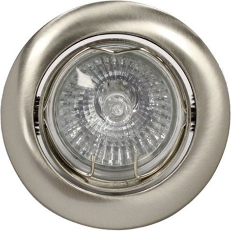 Spot encastré rond orientable GU10 50 W, finition nickelée