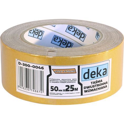 Ruban adhésif double face renforcé doré 50 x 25 cm - D-300-0046