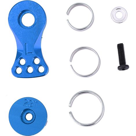 Bras de direction en alliage d'aluminium 23T pour modèles de voitures 1/10 et 1/8 (Bleu N10228NB) (1/5)