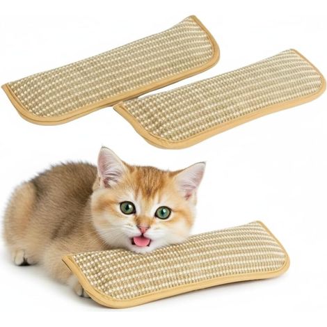 Jouets coussins en sisal et herbe à chat (lot de 3) Contient 8 000 mg d'herbe à chat biologique adapté pour griffer, mordre et jouer (1/5)