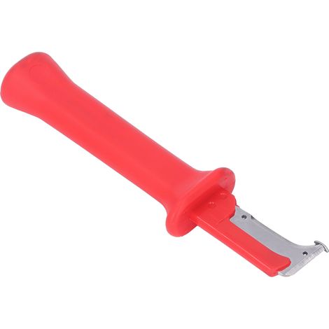 Couteau à dénuder fil acier inoxydable lame tranchante manche ergonomique outil électricien désincarcération câble électrique (1/5)