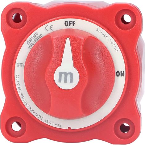 Marine Battery Switch On/Off Battery 300A Single Circuit Power Isolator IP66 Waterproof For Marine Boat Car Truck Trailer RV (1/5)