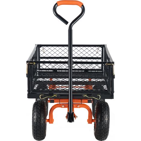 Mophorn-Muldenkipper – Metall-Gartenwagen mit 2-in-1-Griff, 400 Pfund Kapazität, einfach zu montierender Rahmen, Mehrzweckschubkarre mit 10-Zoll-Reifen