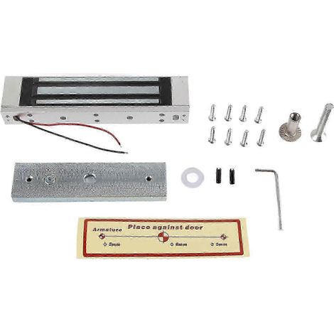 Serrure électromagnétique encastrée, force de maintien de 180 kg (396 lbs), 24 V, pour système de contrôle d'accès (1/4)