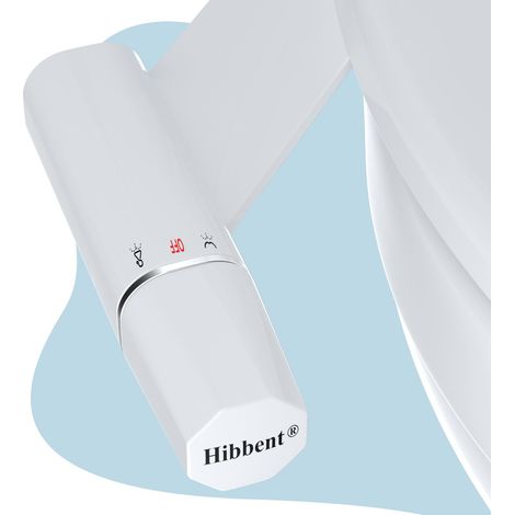 Bidet à eau froide ultra-mince, accessoire pour toilettes avec double buse non électrique, pression réglable, facile à installer et à utiliser (1/5)