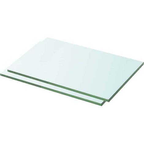 Panneaux d'étagère 2 pcs Verre Transparent 30 x 15 cm (1/4)