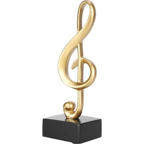 AYNEFY Music Note Statue, Music Note Statue Sculpture Figurine Symbol Ornaments Decoration for Home Office (1/4)