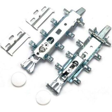 Lot de 2 supports muraux universels pour placards de cuisine avec capuchons (1/4)