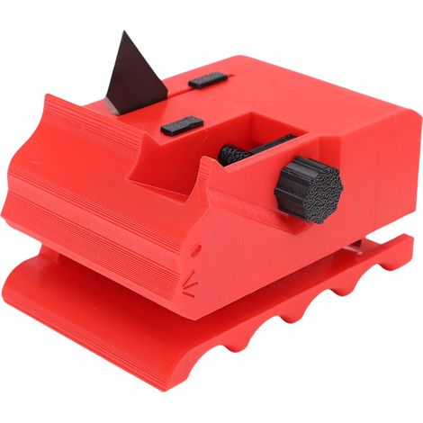 Coupe-carton à main, largeur réglable de 3 à 5 cm, pour griffoir pour chat (rouge) (1/5)
