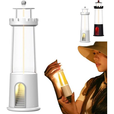 Veilleuse LED sans fil avec détecteur de mouvement – Lampe phare portable en forme de lune, lampe de table LED rechargeable sans fil de 17,8 cm pour enfants, crèche, chambre, cadeaux, décoration de (1/5)