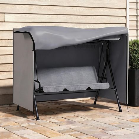 Balancelle de jardin grau en polyester 205 x 124 x 164 cm (1/5)