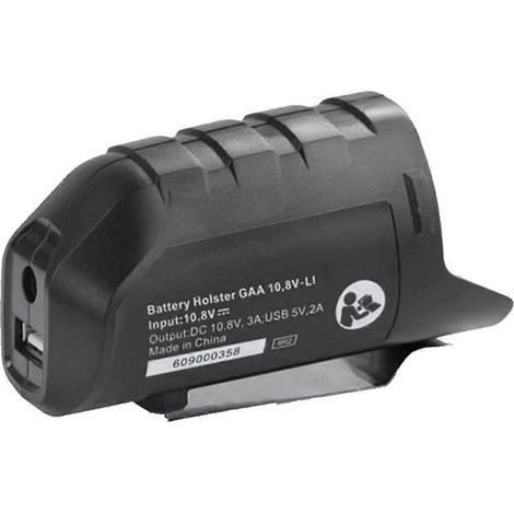 Adaptateur pour batterie lithium 10,8 V/12 V - Pièces détachées pour outils électriques - Noir (1/5)