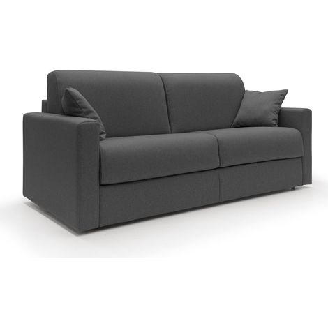 Chris Schlafsofa mit 18 cm hoher Matratze Stoff T13 166 cm (mat. 120x197) anthrazit (1/3)