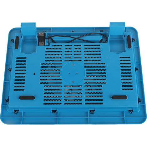 Support de refroidissement portable USB avec grand ventilateur, bleu, compatible PC jusqu'à 14 pouces (1/5)