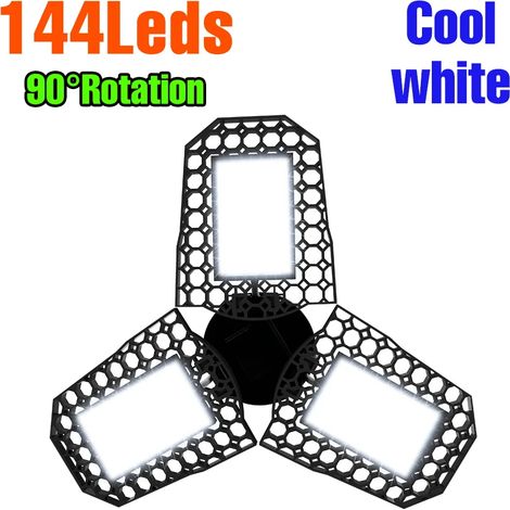 Lampes de croissance pour plantes Ampoule LED 200 W E27/E26 (C1 80 W Blanc froid, culot E27-E26) pour garage, plafonnier, spot 110 V, éclairage pour maison, entrepôt, parking ou sous-sol. (1/5)