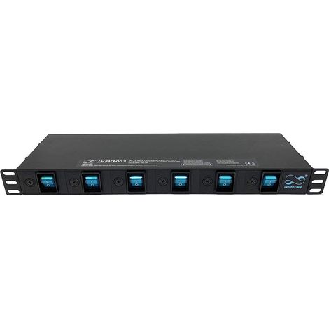 Console de Commutation à 6 canaux 19" 1HE - Multiprise - Répartiteur d'alimentation Switch Power Strip (commutable Individuellement et fusible Fin) (1/5)