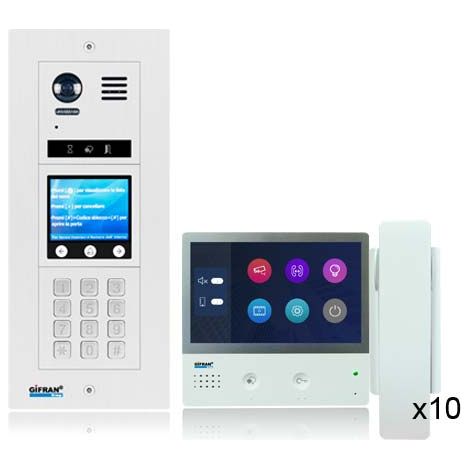 Videocitofono Condominiale 2 Fili Multifamiliare Kit