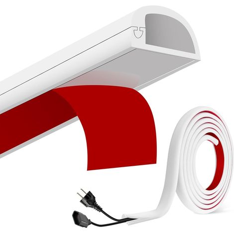 Goulotte autocollante pour cacher les câbles d'alimentation de 1 m dans la maison et le bureau (1/5)