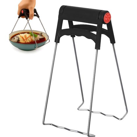 1 x Hot Food Tongs, Multifunctional Anti-Burning Silicone Tongs Hot Bowl Grasping Tongs for Airfryer for Kitchen Utensils (1/5)