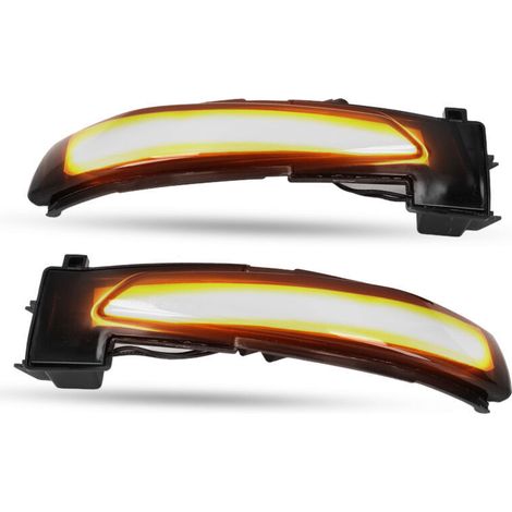 Set of 2 intermittent LED dynamics 6325J5 6325J4, illuminated position lights for side mirrors, for Peugeot 508 SW (2010-2017),