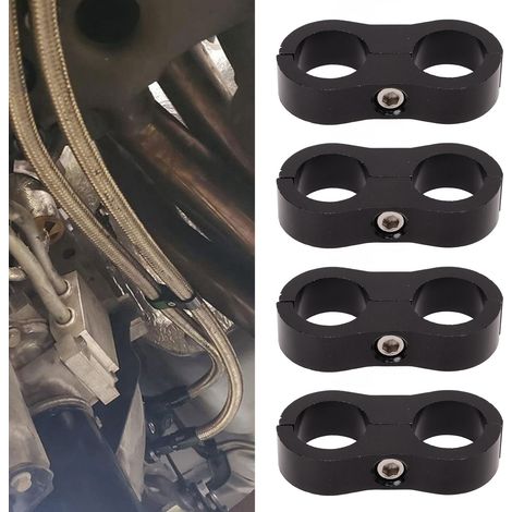 4 x 8AN Schlauchtrennklemmen, Befestigungsklammern für 1/2"-Kraftstoffleitungen (Öl/Kraftstoff) (1/5)