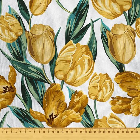 Tela decorativa para exterior Oxford - Motiv goldene tulpen I DR057 (1/5)